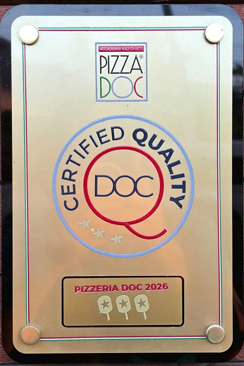 Official 2026 Pizza DOC Certification for Sorte Pizza DOC 2026 Certification